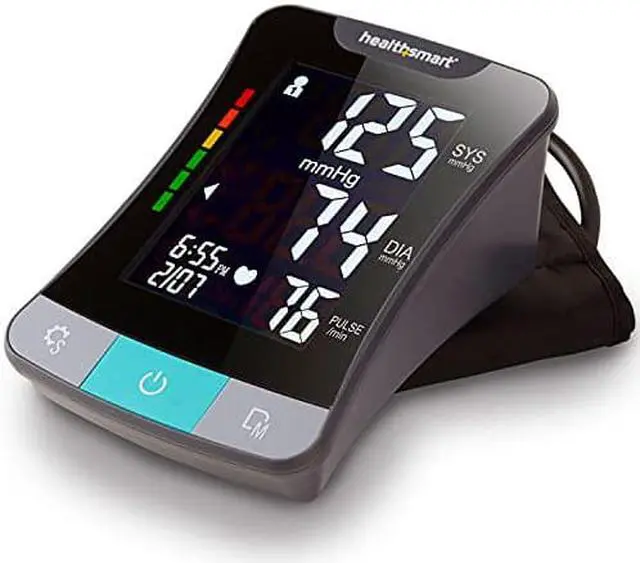 Alt view image 5 of 5 - HEALTHSMART 04-655-001 Blood Pressure Monitor,Arm,Blk,1.08 lb.