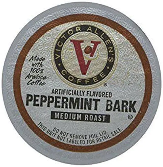 Victor Allen Coffee Pods, Peppermint Bark, 42 Count