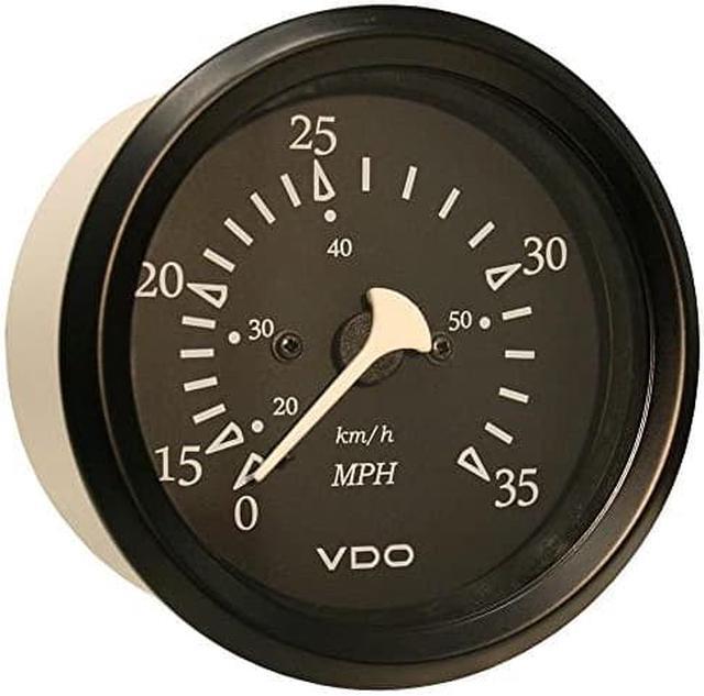 Alt view image 6 of 7 - VDO Allentare Black Pitot Speedometer 35 MPH - Black Bezel 35 Mph Speedometer