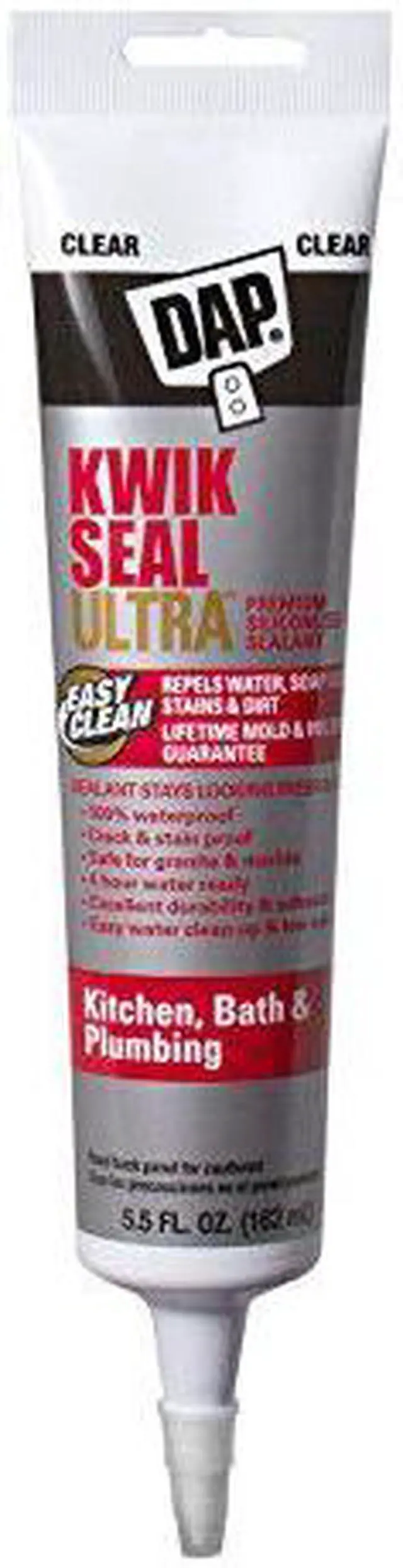 Alt view image 4 of 7 - Sealant,Tube,Clear,5.5 oz. DAP 18915