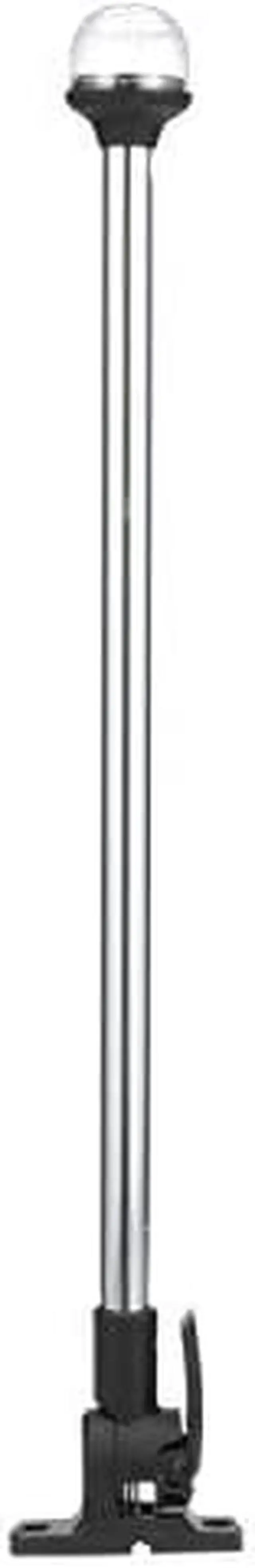 Alt view image 10 of 12 - Attwood Lightarmor Plug-In All-Around Light - 20" Aluminum Pole - Black Horizontal Composite Base W/Adapter