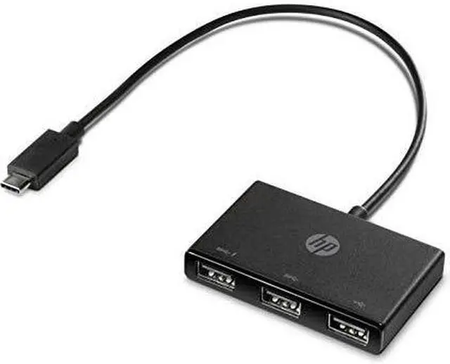 Alt view image 12 of 15 - HP USB-C to USB-A Hub Z6A00UT HPB-C toB-A Hub