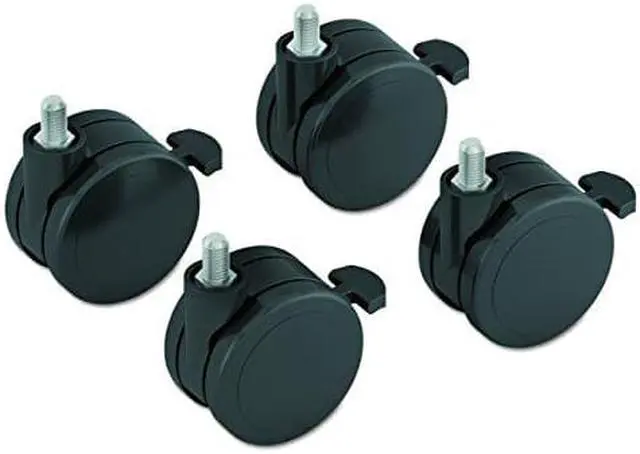 Alt view image 8 of 8 - Height-Adjustable Base Caster Add-On Kit, Black, 4/pack