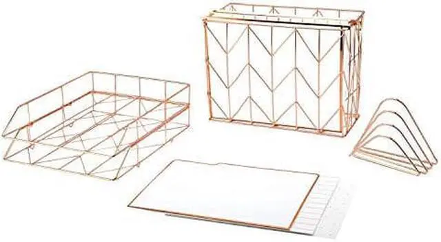 Alt view image 5 of 6 - U Brands Desktop Organizer Set Rose Gold (2104U00-01)