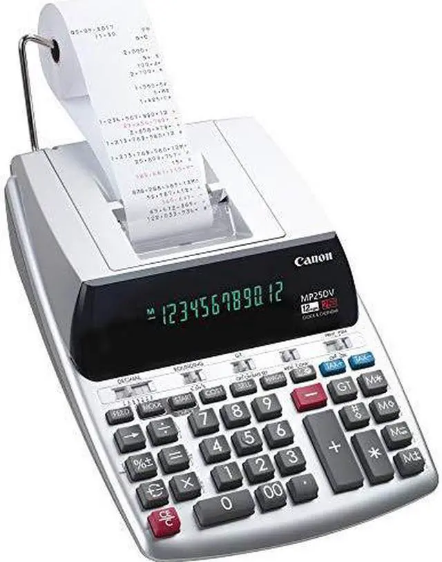 Alt view image 13 of 20 - Canon 12-Digit Calculator/Calendar MP25DV-3 Silver MP25DV3