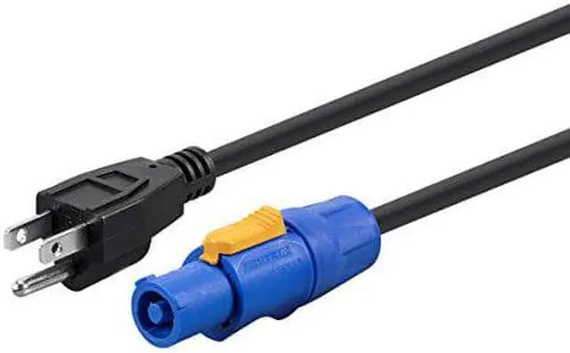 Alt view image 7 of 8 - Monoprice Pro Power Cable - 1.5 Feet | 16 AWG NEMA 5-15P to powerCON Connector - Stage Right