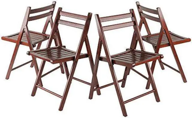 Alt view image 5 of 11 - Robin 4-Pc Folding Chair Set, Walnut