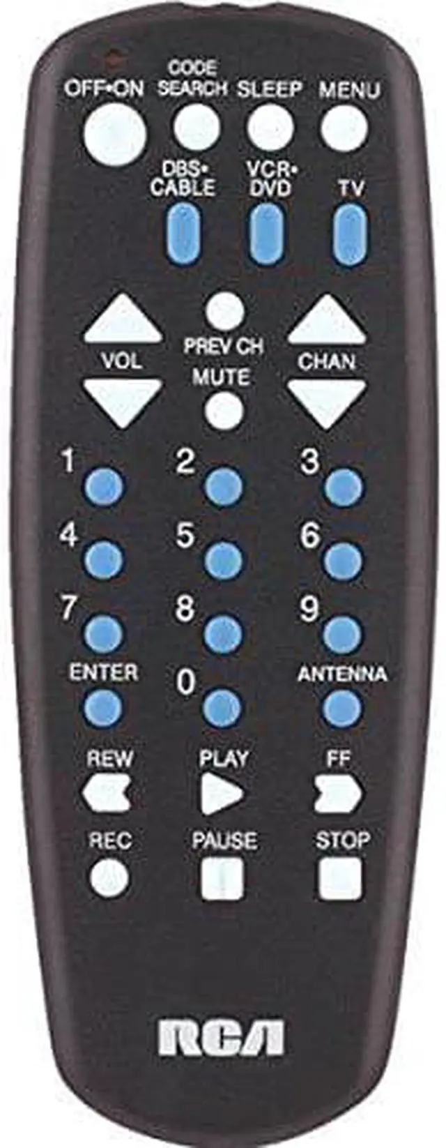 Alt view image 7 of 7 - RCA RCR503BR 3-Device Palm-Sized Universal Remote