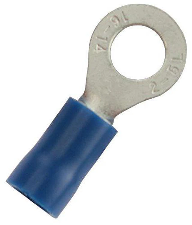 Alt view image 2 of 5 - Ring Terminals #10 14-16 Ga. 100 Pcs; Blue; Xscorpion