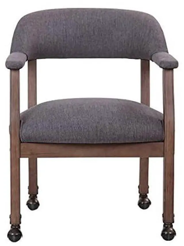 Alt view image 2 of 4 - BOSS Modern Captain’s Guest Chair in Slate Grade Commercial Grade Linen W/ Caste (B9545DW-SG)