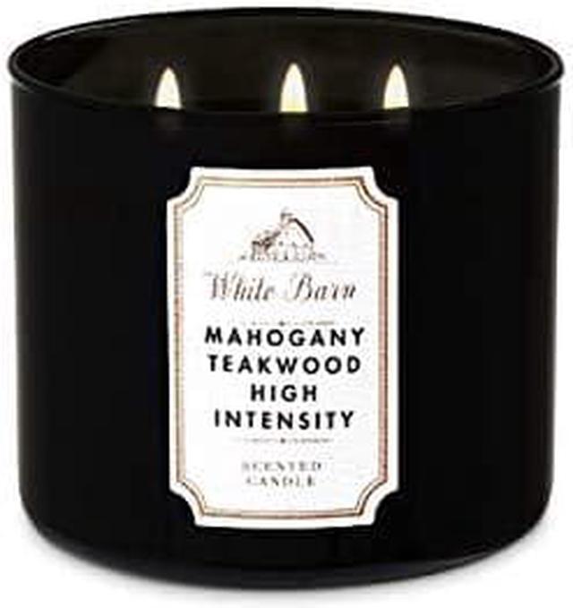 Bath & Body Works White Barn 3-Wick Candle in Mahogany Teakwood High  Intensity 