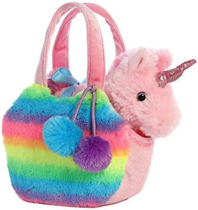 Alt view image 9 of 9 - Aurora® - Small Multi-Color Fancy Pals - 7" Rainbow Unicorn - Fashionable Stuffed Animal
