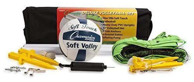 Main image of Champion Sports VBSET Deluxe Volleyball Set - Official-Size Volleyball - Volleyball Net