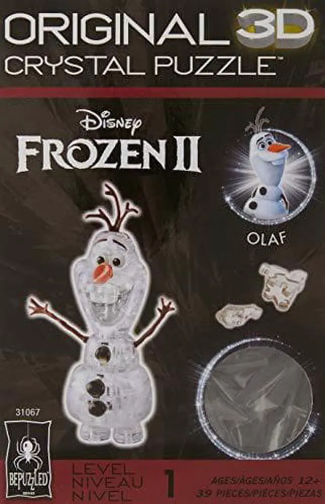 Alt view image 6 of 6 - 3D Crystal Puzzle - Disney Frozen II - Olaf the Snowman: 39 Pcs