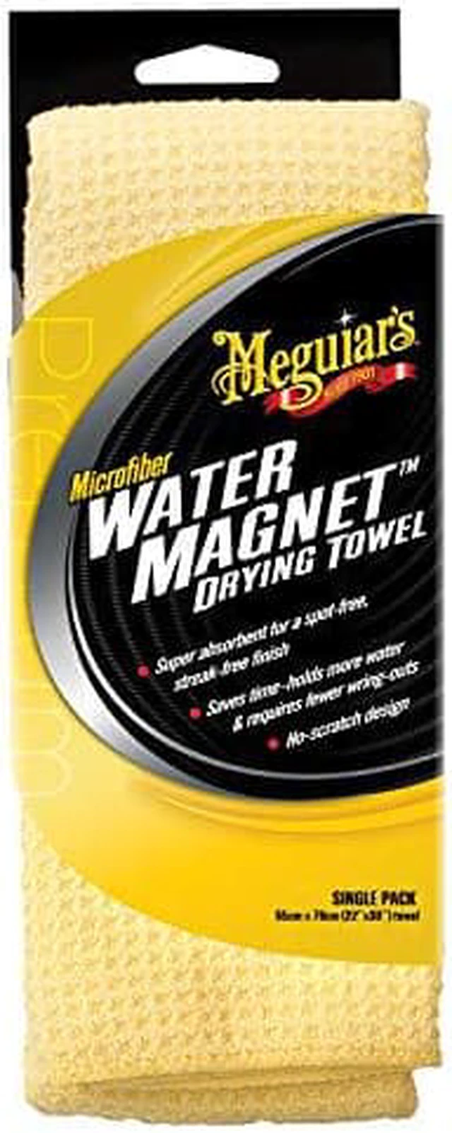 Main image of Meguiars X2000 Water Magnet Microfiber Drying Towel, 1 Pack , Yellow , 22" x 30"