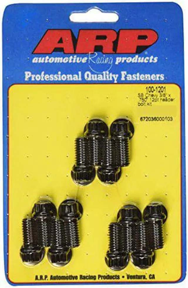Main image of ARP 1001201 Black Oxide 12-Point Header Bolts - Set of 12