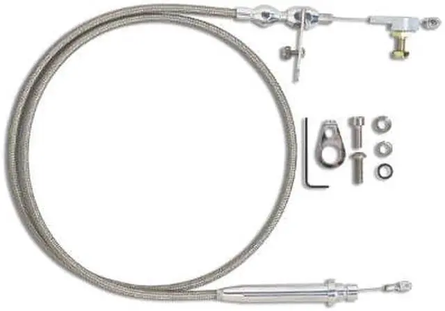 Main image of Lokar KDP-2350HT Hi-Tech Polished Kickdown Cable for GM 350 Transmission
