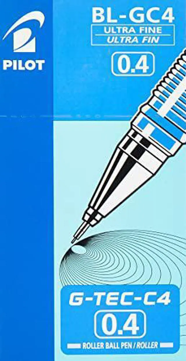 Alt view image 5 of 5 - Pilot 35492 G-Tec-C Ultra Gel Pen, Fine Pen Point Type - 0.4 mm Pen Point Size - Blue Gel-based Ink - Clear - 1Each