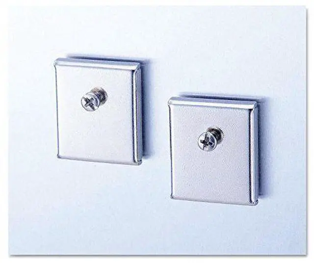 Main image of Universal UNV08172 Cubicle Accessory Mounting Magnets, Silver, Set of 2