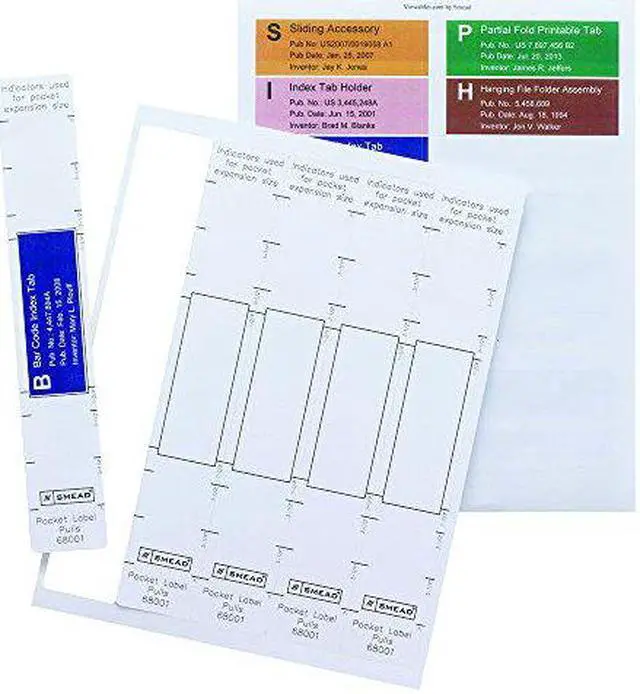 Alt view image 11 of 14 - Viewables Pocket Label Pulls, 1.63 x 10.13, White, 5/Sheet, 9 Sheets/Pack 68001