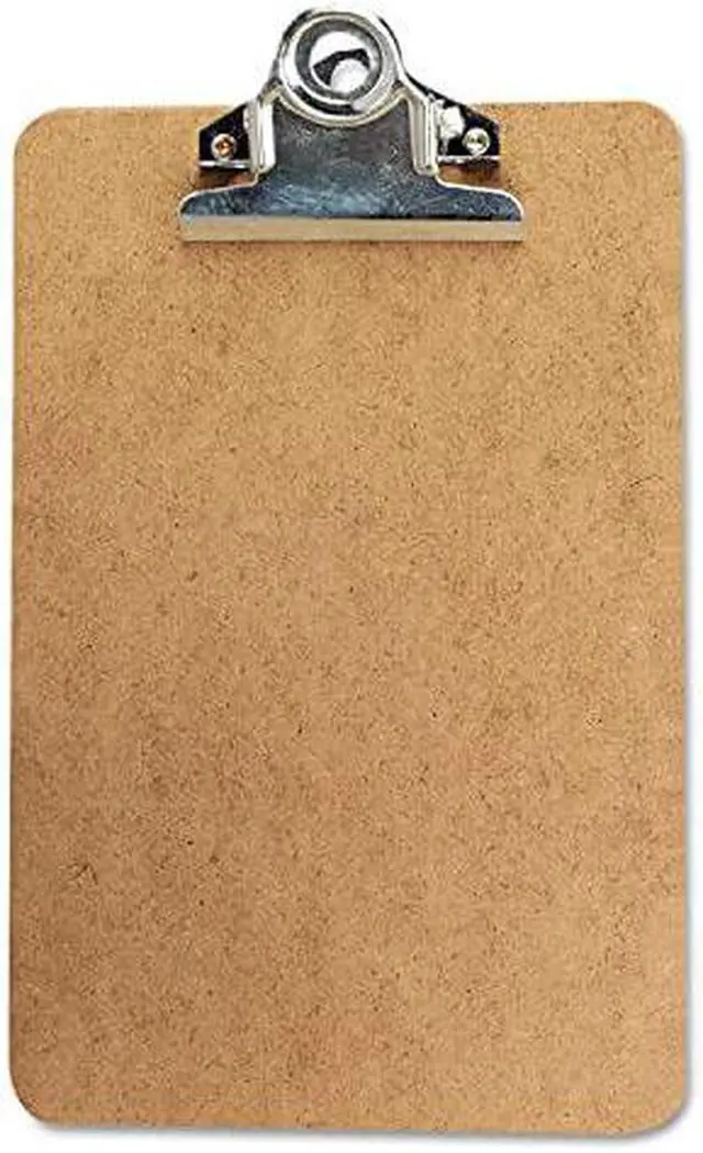 Main image of Universal UNV05610 Hardboard Clipboard, 3/4" Capacity, Holds 5w x 8h, Brown