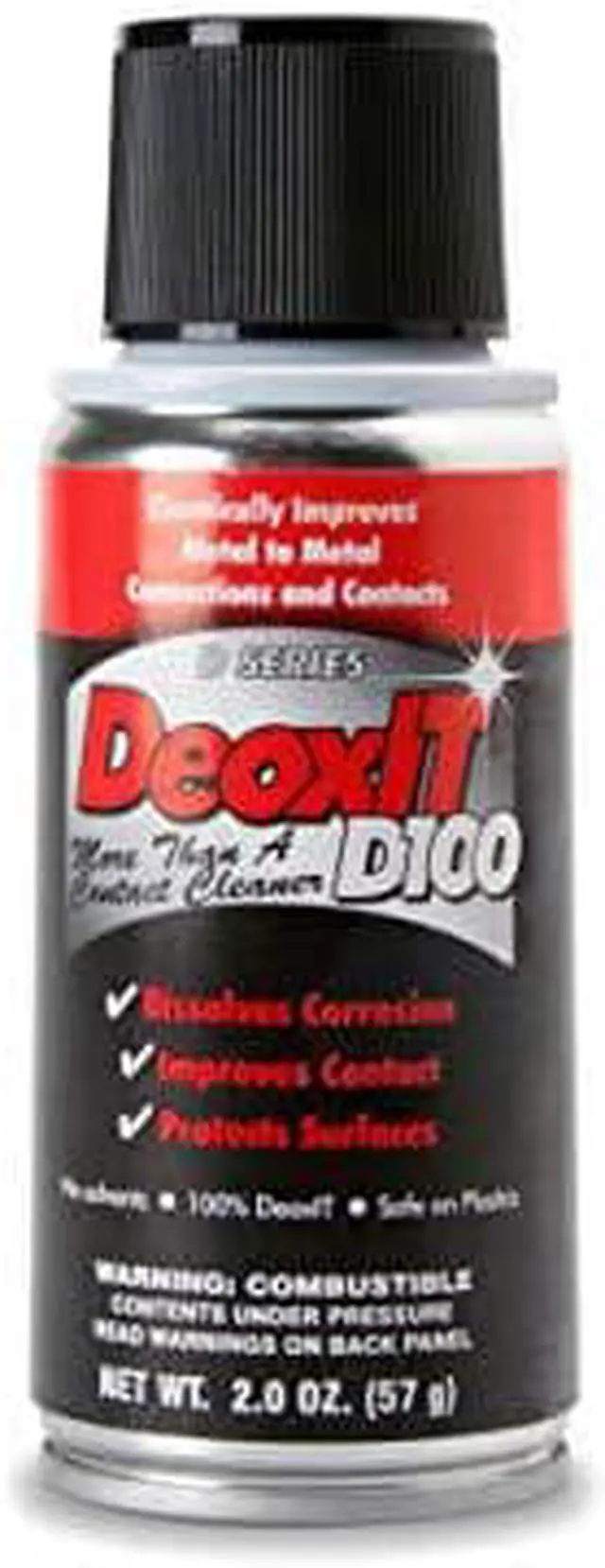 Alt view image 6 of 7 - DeoxIT D100 Contact Cleaner 100% Spray, 2 oz