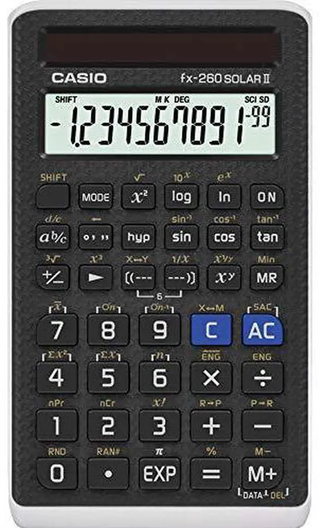 Alt view image 5 of 8 - Casio Scientific Calculator 10-2 Digit 63/100"Wx2-9/10"Lx5"H BK FX260SOLARII
