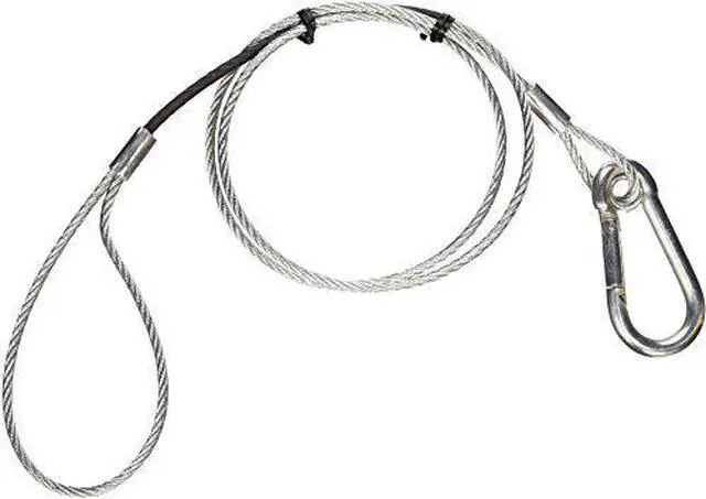 Alt view image 8 of 15 - Steel Light Fixture Safety Cable With Latch 30 In