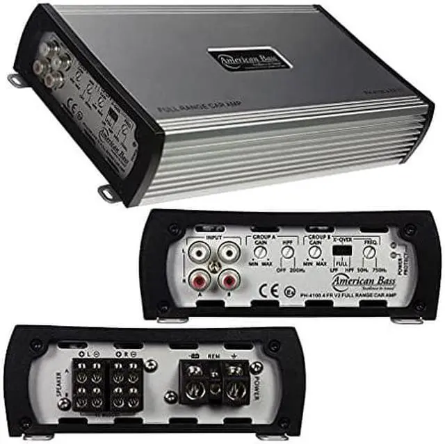 Alt view image 8 of 10 - AMERICAN BASS PH-4100.4 FR V2 American Bass Amp 4 Channel 2 Ohm stable 480 Watts Max(PH4100FRV2)