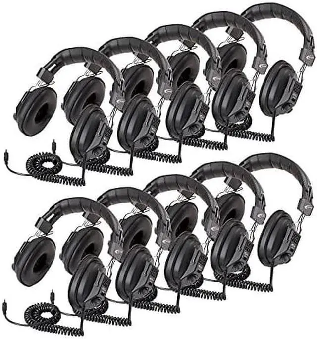 Alt view image 9 of 14 - Califone 3068Av-10L Switchable Headphones Classpack