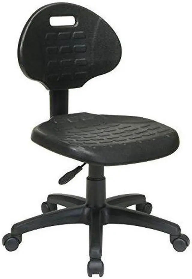 Main image of Office Star Urethane Seat and Back Contour Task Chair with Built-in Lumbar Support, Black