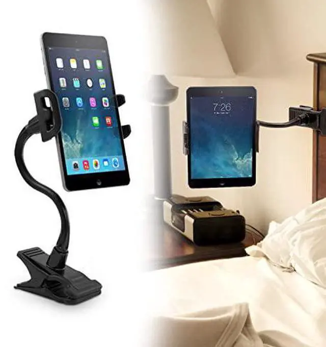 Alt view image 18 of 18 - MACALLY CLIPMOUNT Adjustable Clip-on Mount Holder for Tablet or Smartphone