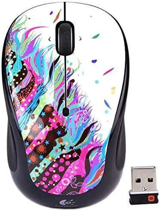 Alt view image 9 of 9 - Logitech Wireless Ambidextrous Optical USB Mouse Black (910-006828/3803)