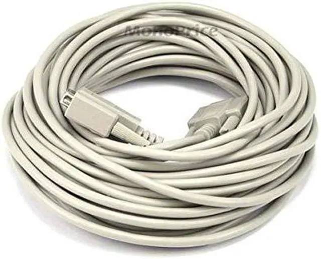Alt view image 9 of 9 - Monoprice 50ft Molded DB9 Male/Female Serial Cable