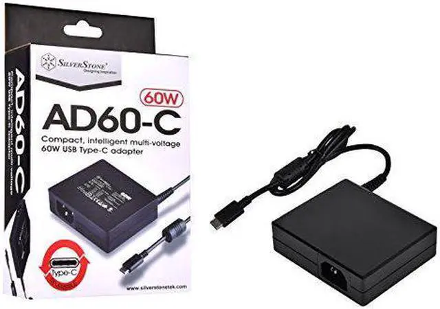 Alt view image 8 of 9 - 60W Slim AC adapter, USB Type C with 20Vdc, 15Vdc, 12Vdc, 9Vdc, 5Vdc output.