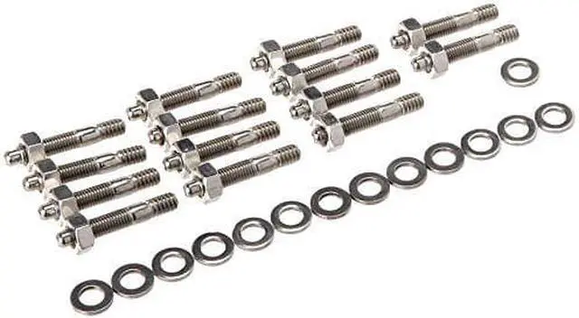 Main image of ARP 4007604 Valve Cover Studs With Hex Nuts, Polished Stainless Steel, Package Of 14, For Select Cast Aluminum Covers