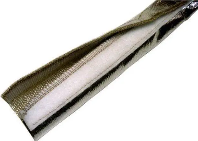 Main image of Thermo-Tec 14030 Express Sleeve Aluminized Hose and Wire Protection, 3 x 1/2"- 1" I.D. , Silver