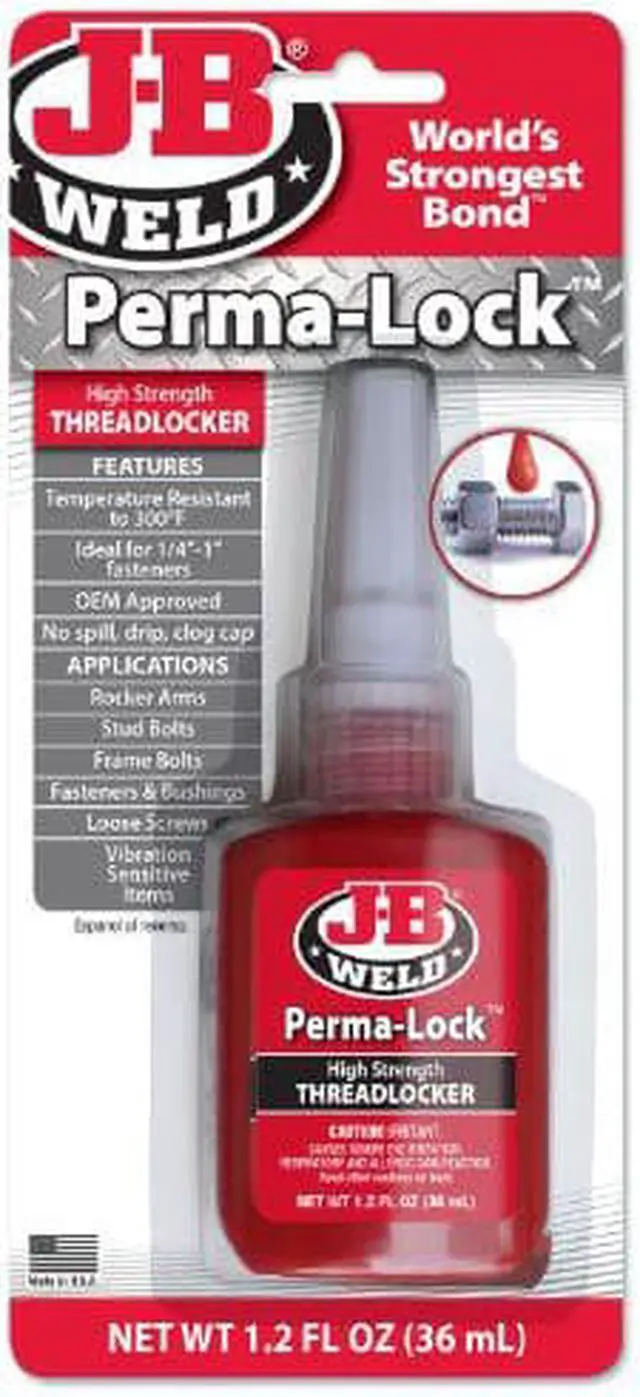 Alt view image 2 of 4 - J-b Weld Perma-Lock Series High-Strength Threadlocker, Red Liquid, 36mL Bottle