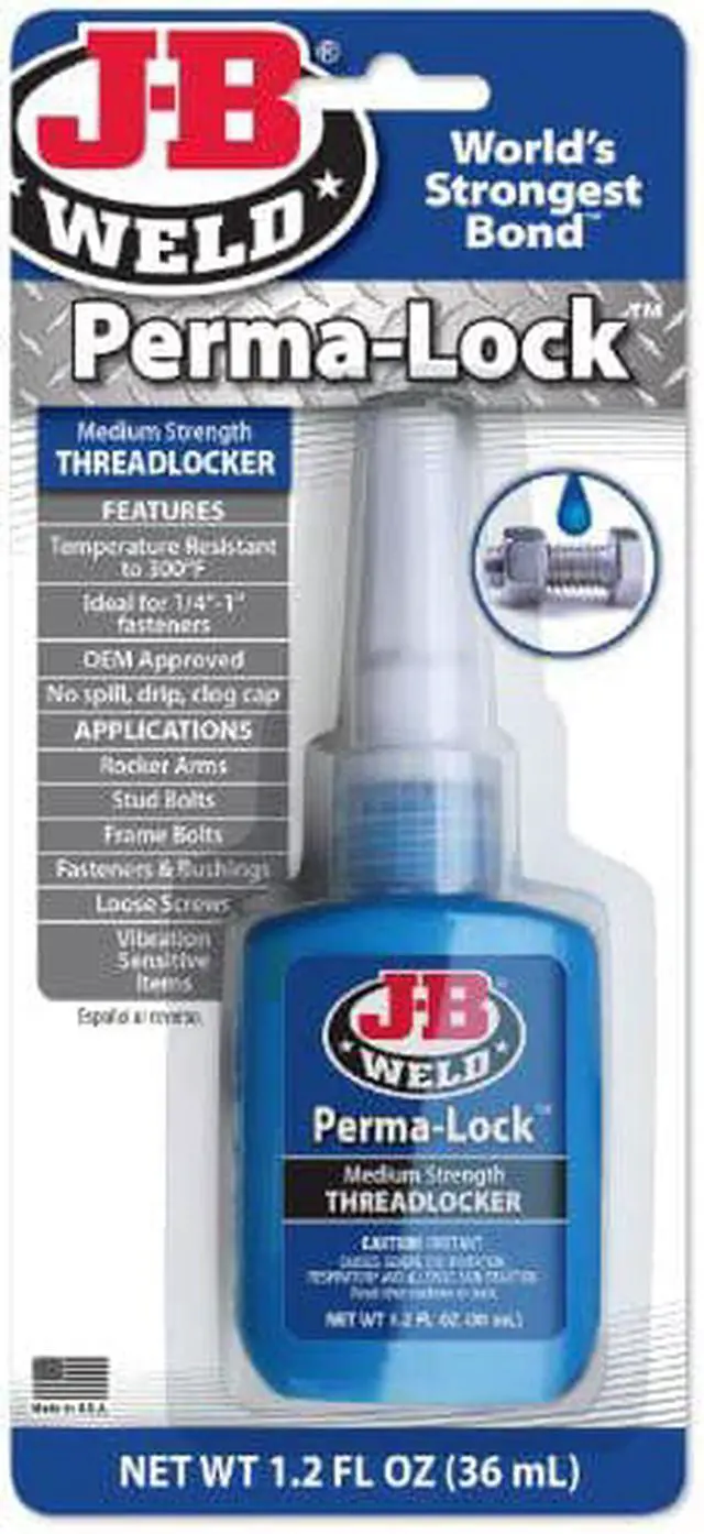 Alt view image 3 of 4 - J-B WELD 24236 Threadlocker, J-B WELD Perma-Lock, Blue, Medium, Liquid, 1.22 fl