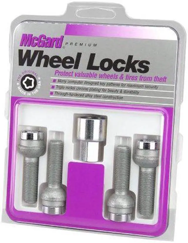 Alt view image 14 of 14 - McGard 28174 Chrome Bolt Style Radius Seat Lock Bolt Set (M14 x 1.5)