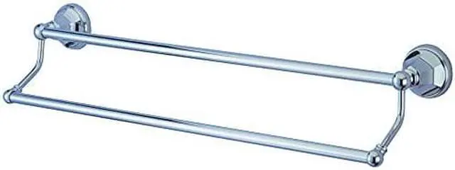 Alt view image 2 of 3 - Kingston Brass BA481318C Metropolitan 18 in. Dual Towel Bar, Chrome