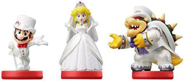 Alt view image 2 of 2 - amiibo mario/peach/bowser wedding 3pack super mario odyssey