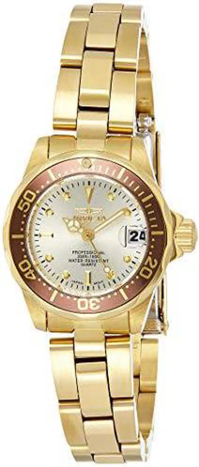 Alt view image 13 of 13 - Women's Pro Diver 18K Gold Plated SS Champagne Dial