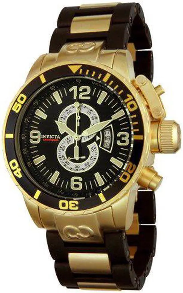 Alt view image 15 of 15 - Invicta Men's Corduba Chronograph Goldplated & Rubber