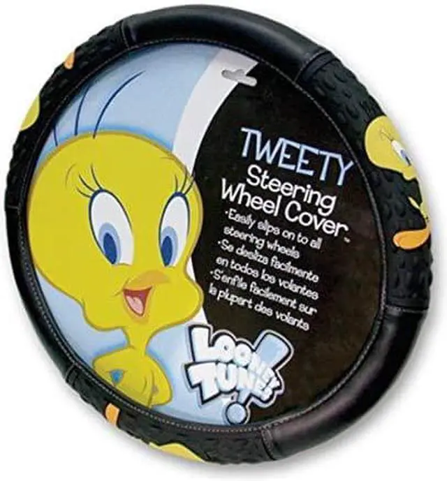 Main image of Plasticolor 006454R01 Tweety Bird w/Attitude Car Truck SUV Steering Wheel Cover