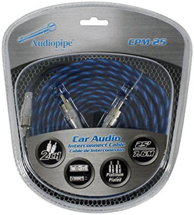 Alt view image 3 of 5 - AUDIOPIPE CPM-25 Audiopipe Platinum Plated Interconnect Cable 25ft