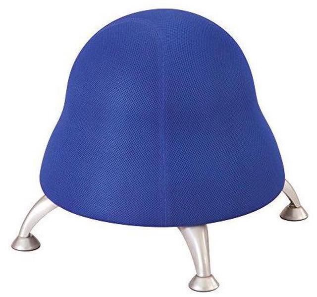 Alt view image 6 of 6 - Safco 4755BU Runtz Ball Chair, Backless - Supports Up to 250 lb - Blue Fabric Seat, Silver Base