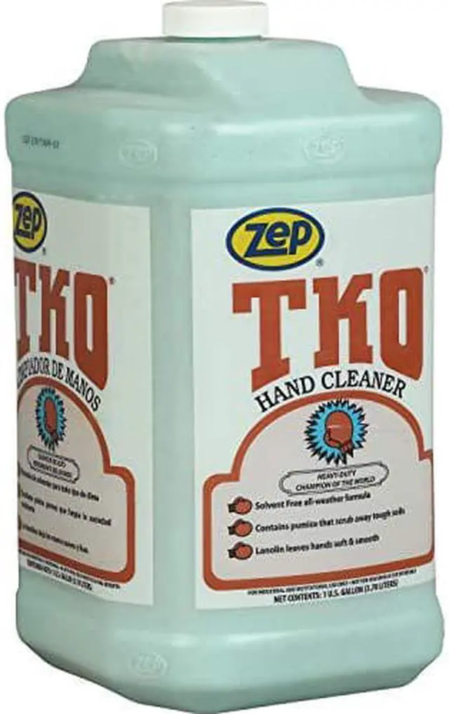 Alt view image 8 of 8 - ZEP R54824 TKO Heavy Duty Hand Cleaner, Lemon-Lime, Blue/Green, 1 Gal. Bottle