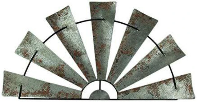 Alt view image 4 of 4 - Half Windmill Wall Sculpture Panel, 47.5 Inch Wide