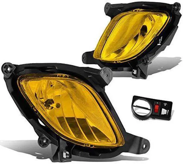 Alt view image 6 of 6 - DNA Motoring FL-ZTL-130-AM For 2010 to 2012 Genesis Coupe Pair Bumper Driving Fog Lights w/Switch (Amber Lens) 11